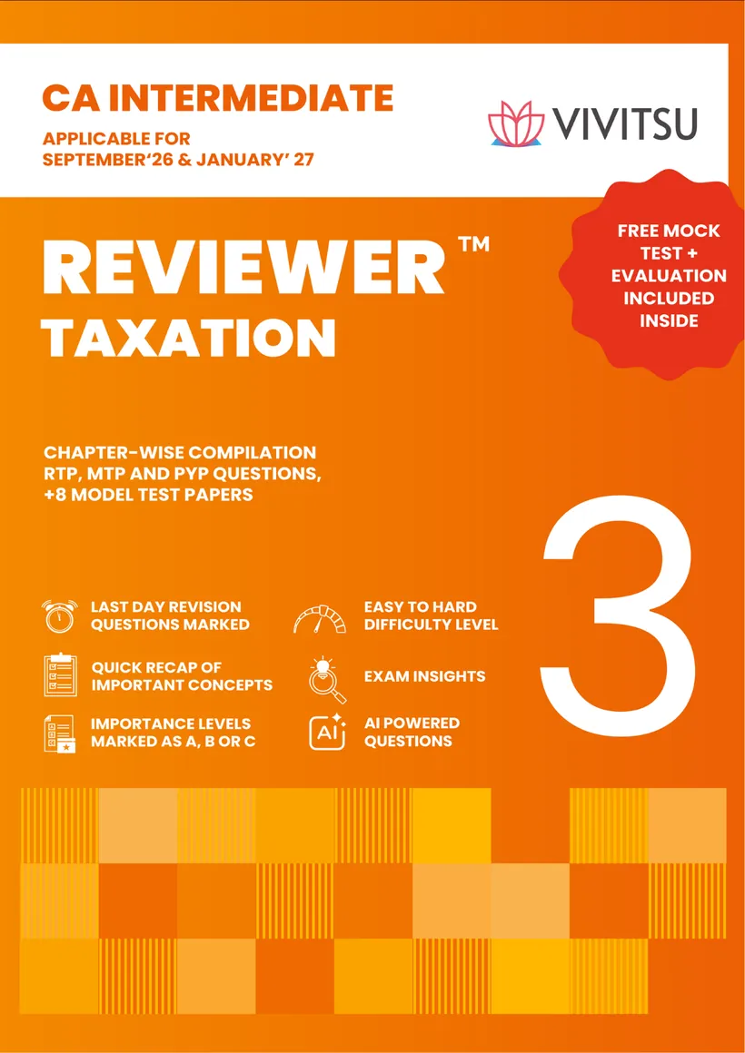 Vivitsu CA Intermediate Taxation Reviewer cover, applicable for September '26 and January '27